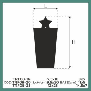 Trofeo per premiazioni - Trapezio - Stella - immagine 2